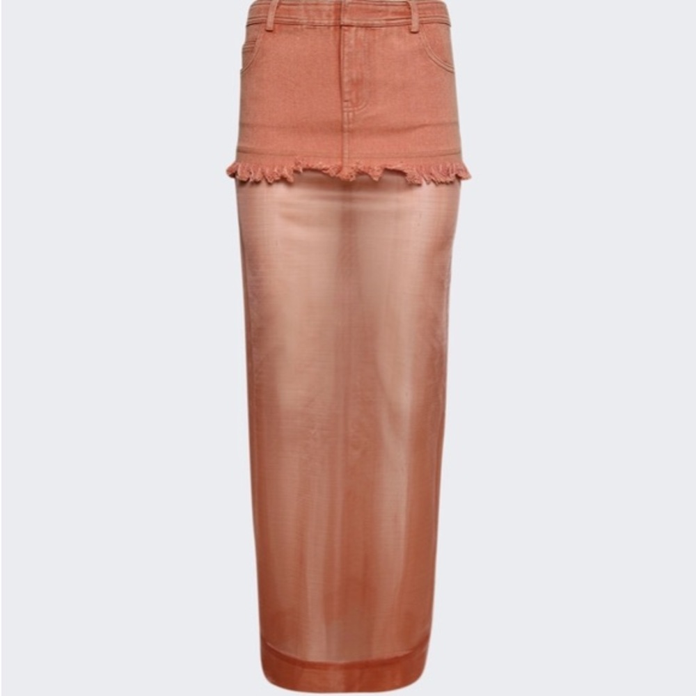 Christopher Esber Denim Column Waist Skort